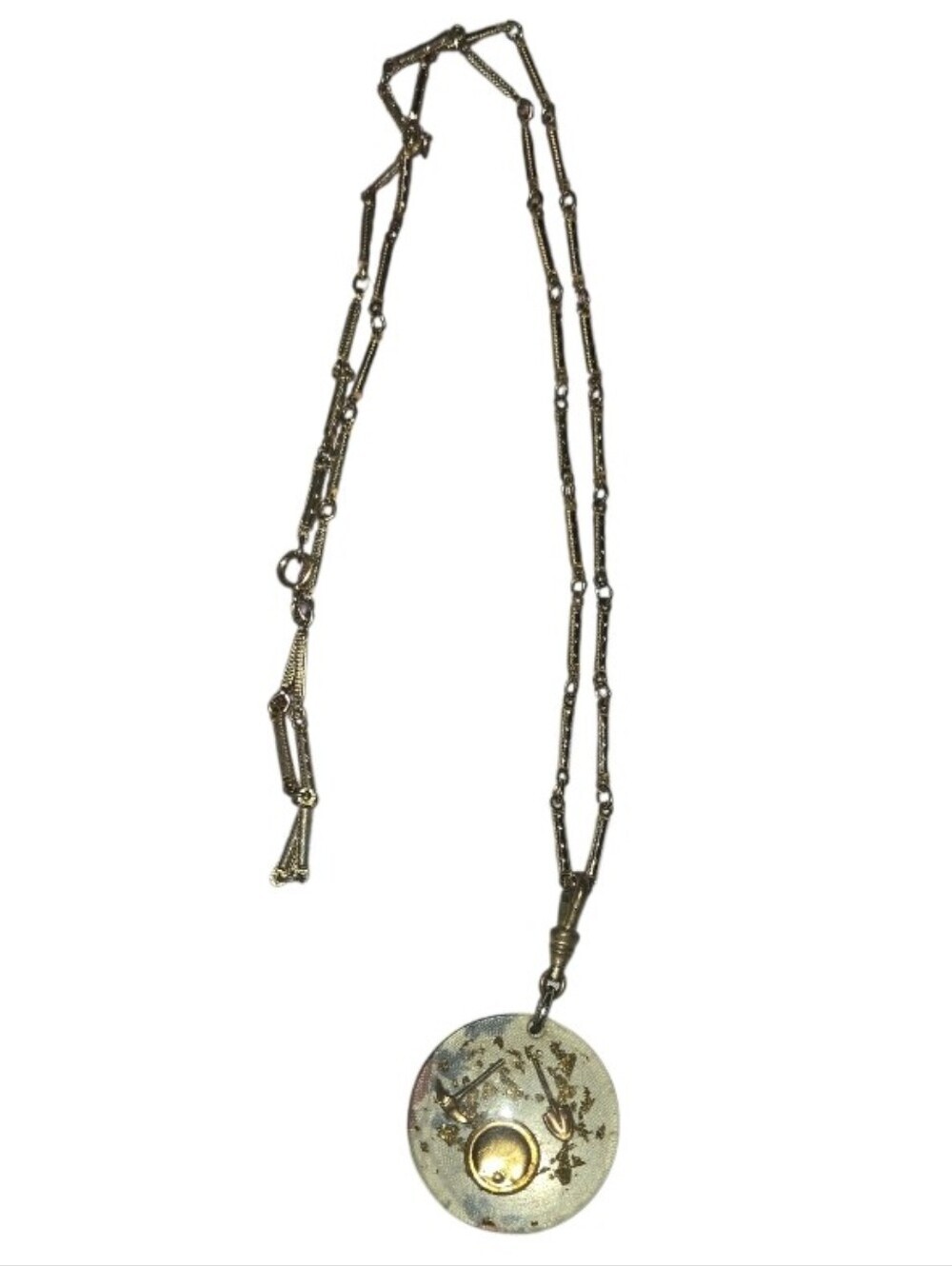 Golden Flake Pan & Pitchfork Necklace